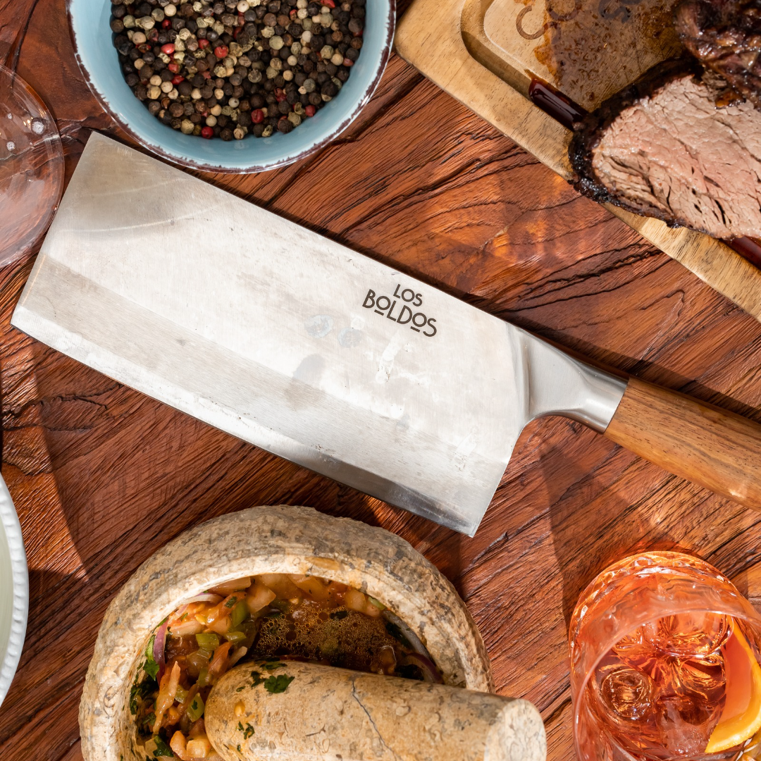 Cuchillo Hacha Los Boldos - Hoja Ancha de Acero 4Cr13 - 32 cm