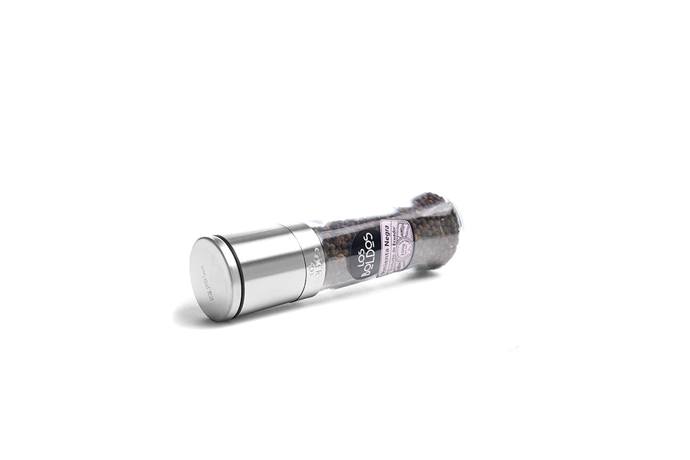 Molinillo de Pimienta Negra - 100 g - Cabezal de Acero - Rellenable - Los Boldos