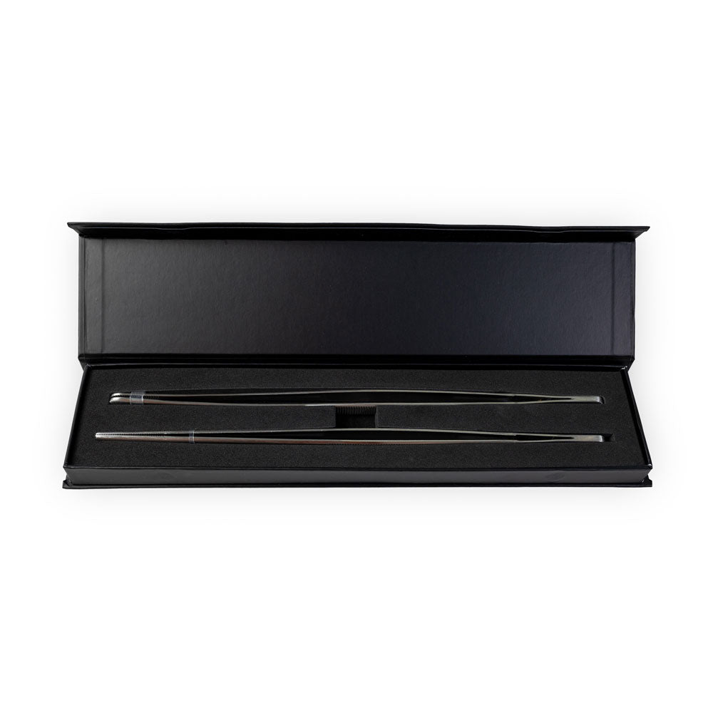 Set de 2 Pinzas Gastronómicas de 30 cm - Acero Inoxidable 304 - Punta Gruesa y Delgada