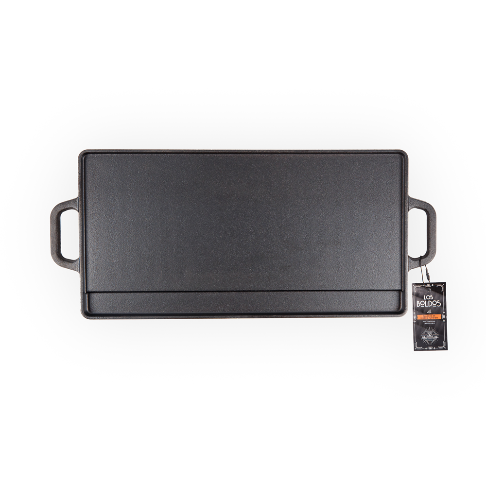 PLANCHA DE HIERRO FUNDIDO REVERSIBLE LOS BOLDOS - RECTANGULAR, ROBUSTA Y VERSÁTIL
