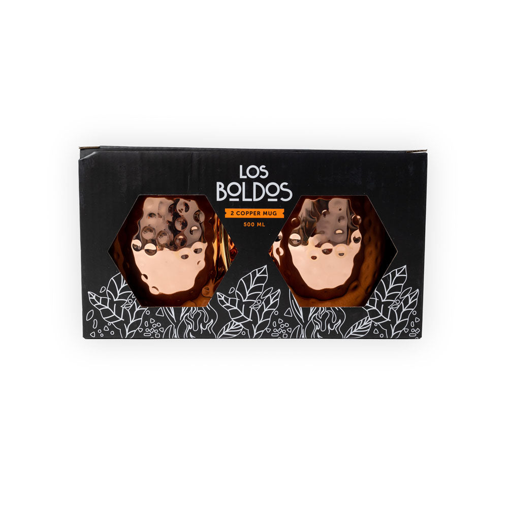 Set de 2 Mugs Tipo Cobre Los Boldos - Acero Inoxidable 304 - 500 ml