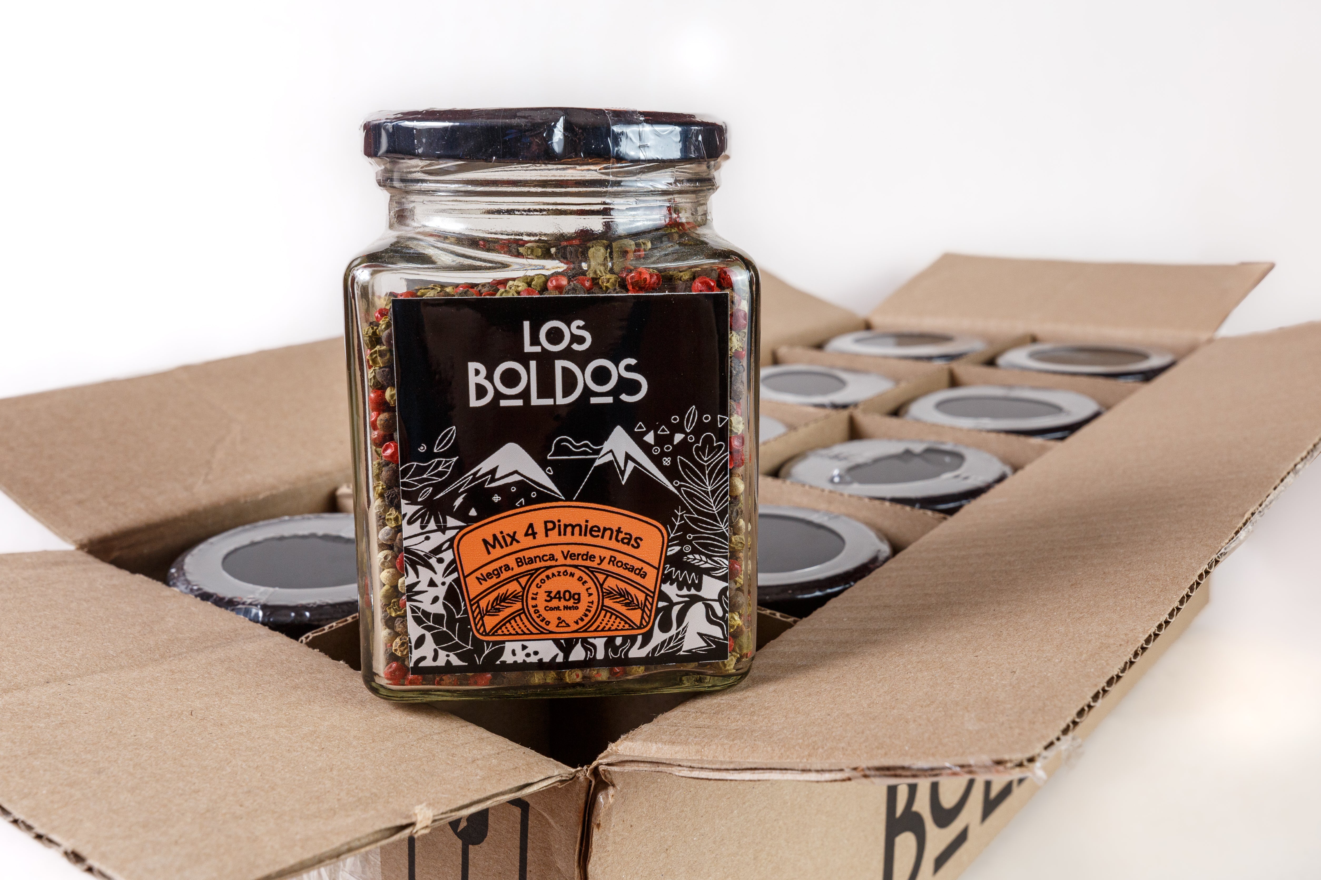 Mix 4 Pimientas - Frasco de 340 g para rellenar tu molinillo gourmet