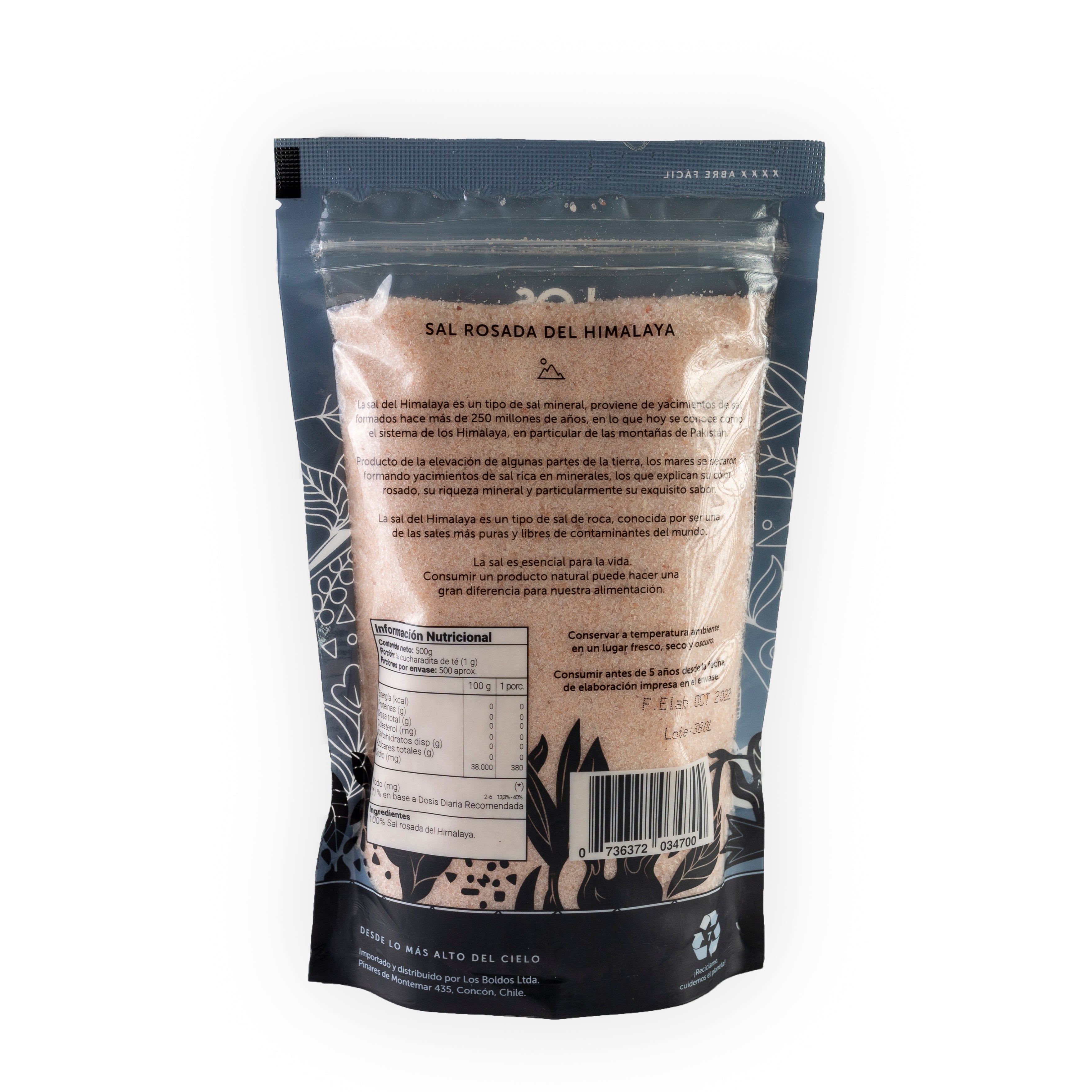 Doypack 500g Sal Del Himalaya Fina Parrillera