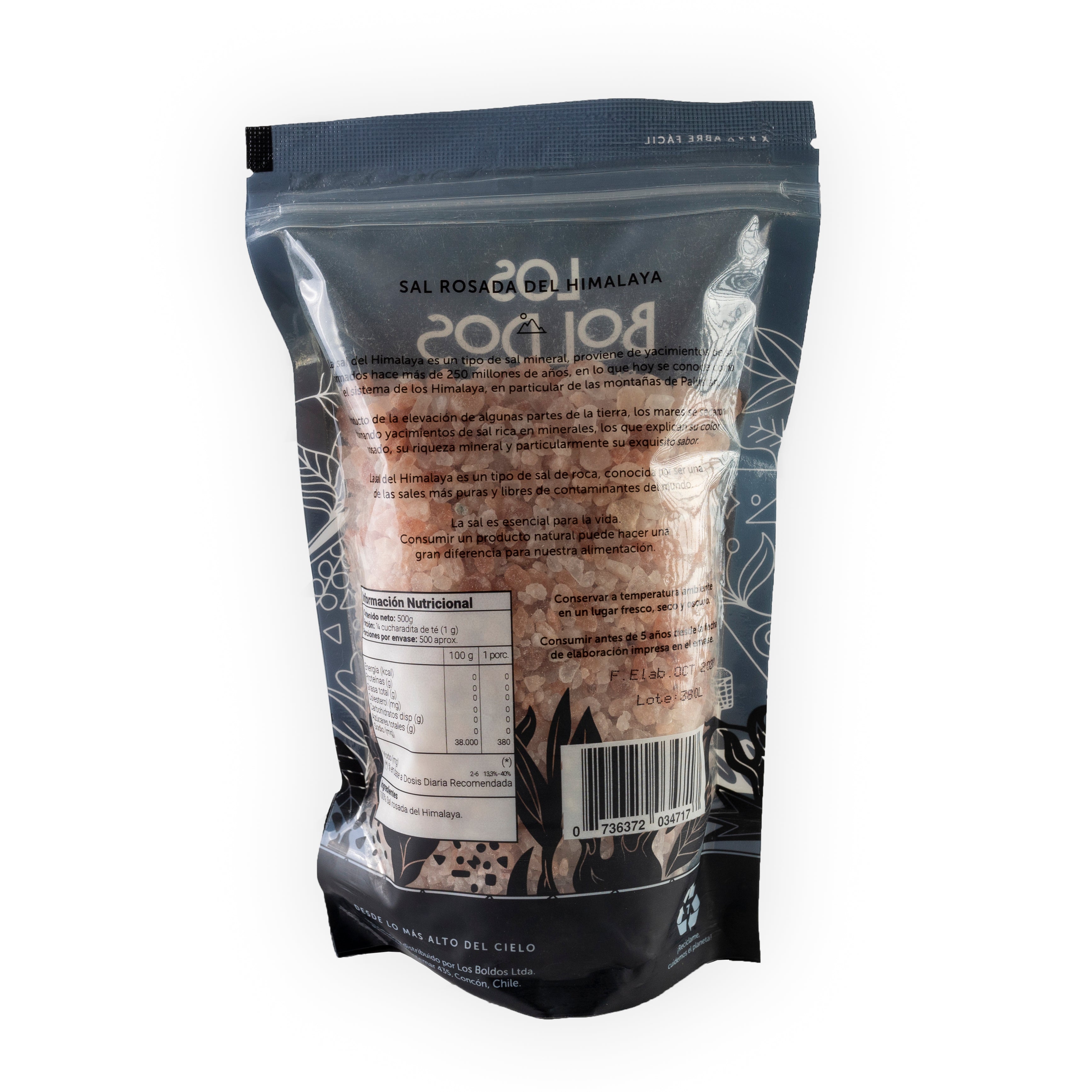 Doypack 500g Sal Del Himalaya Gruesa Parrillera