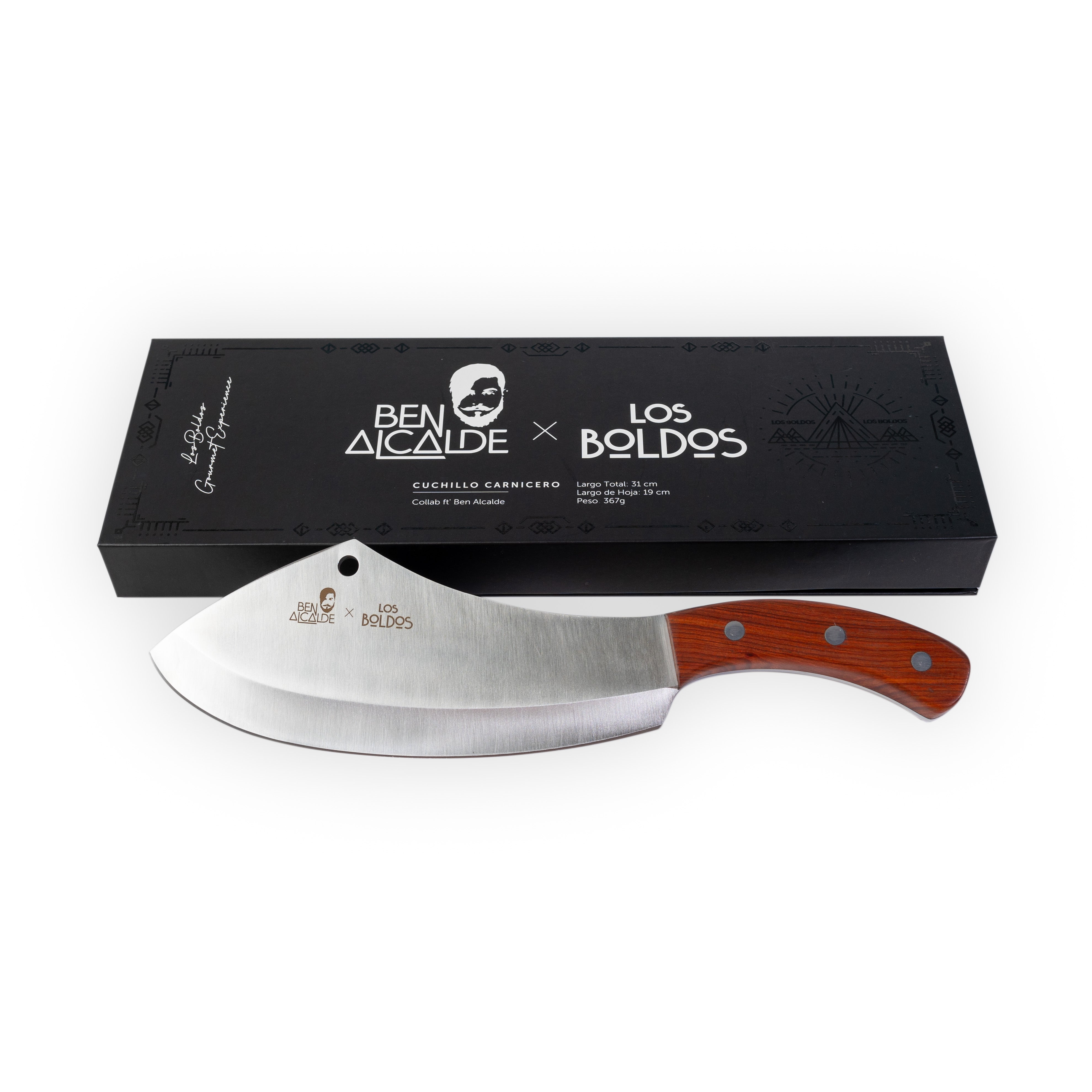 Cuchillo Carnicero Ben Alcalde 30 cm - Acero 5Cr15 con Mango de Madera