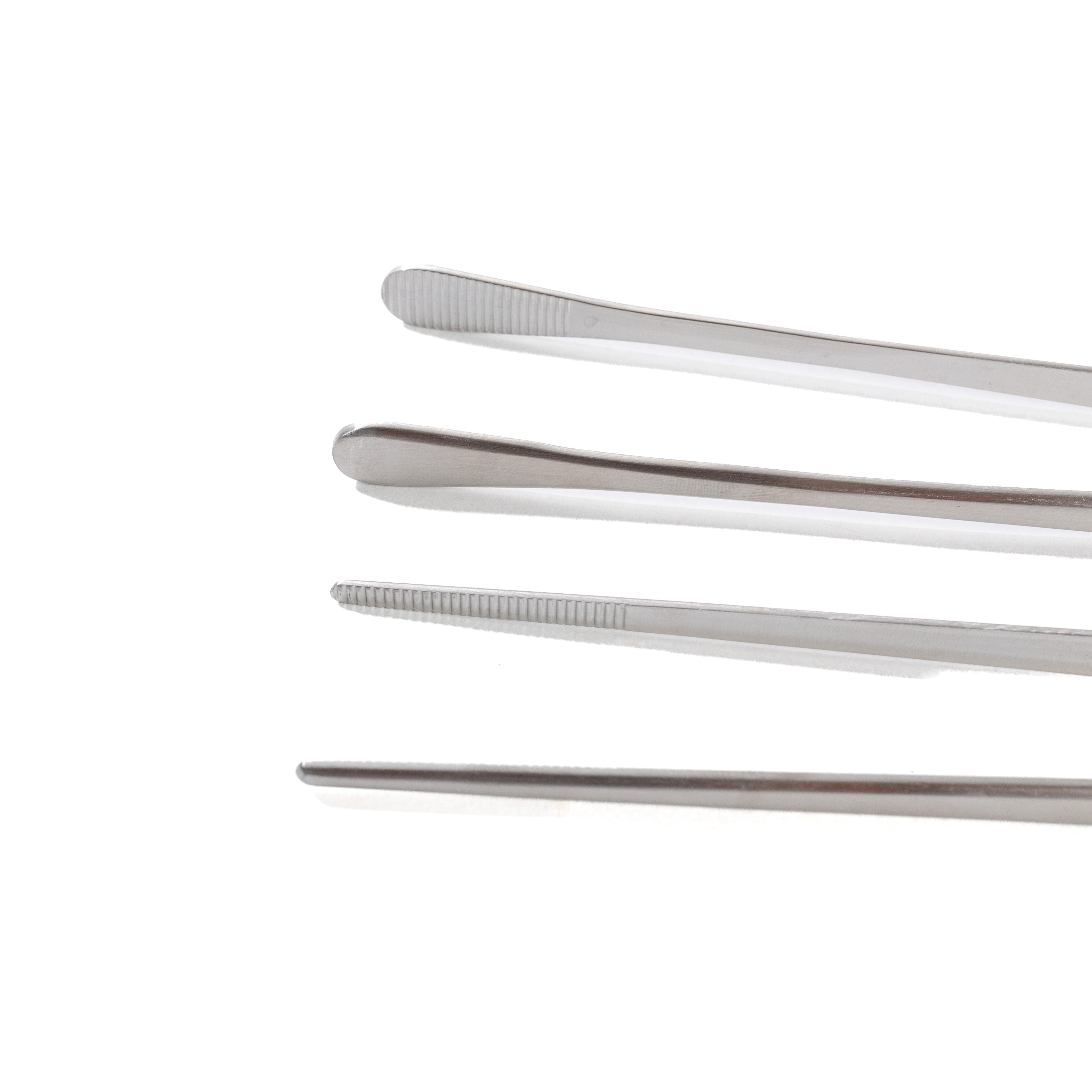 Set de 2 Pinzas Gastronómicas de 30 cm - Acero Inoxidable 304 - Punta Gruesa y Delgada