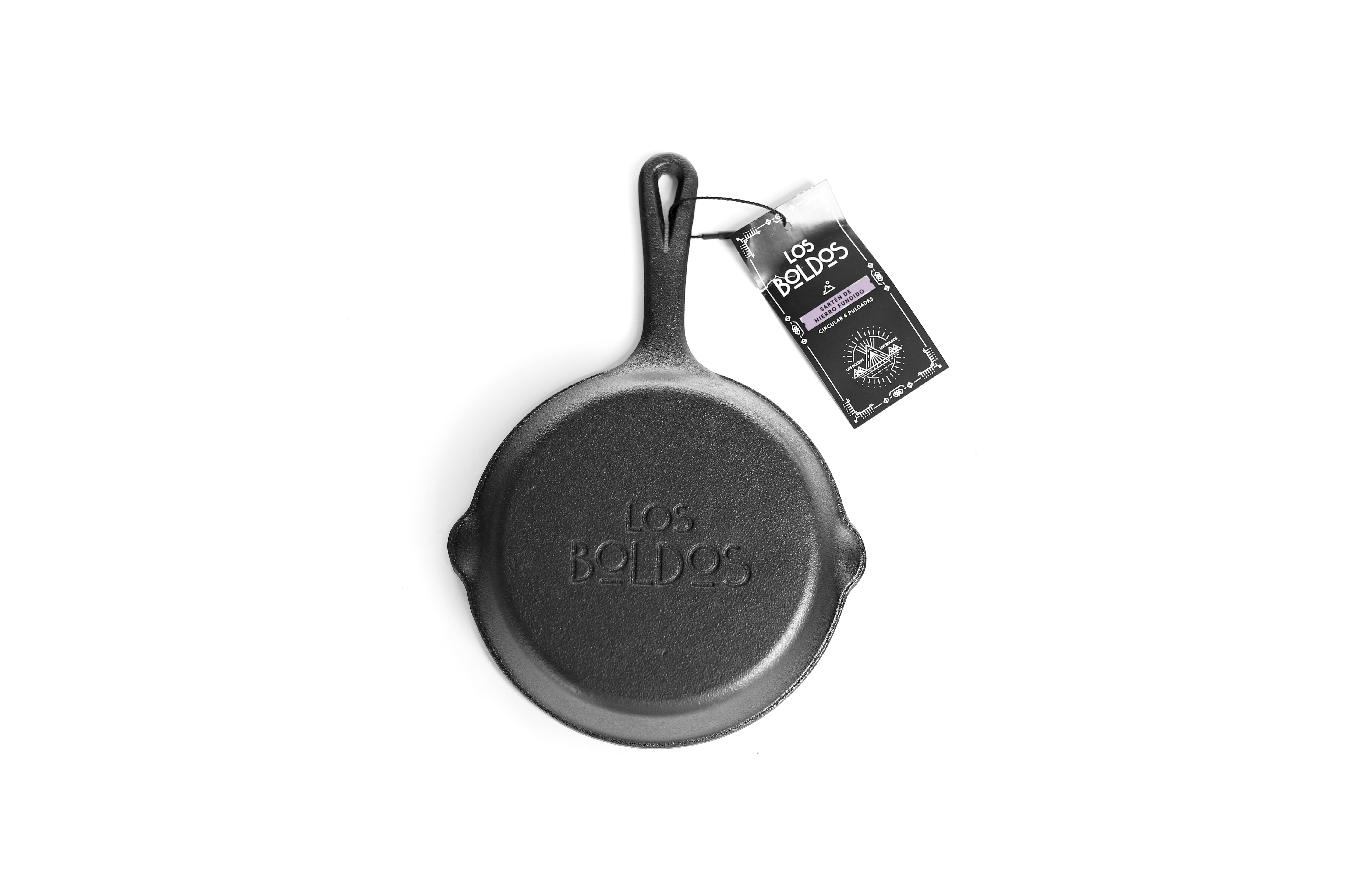 Sartén de Hierro Fundido Circular - Ideal para Provoletas (16 cm)