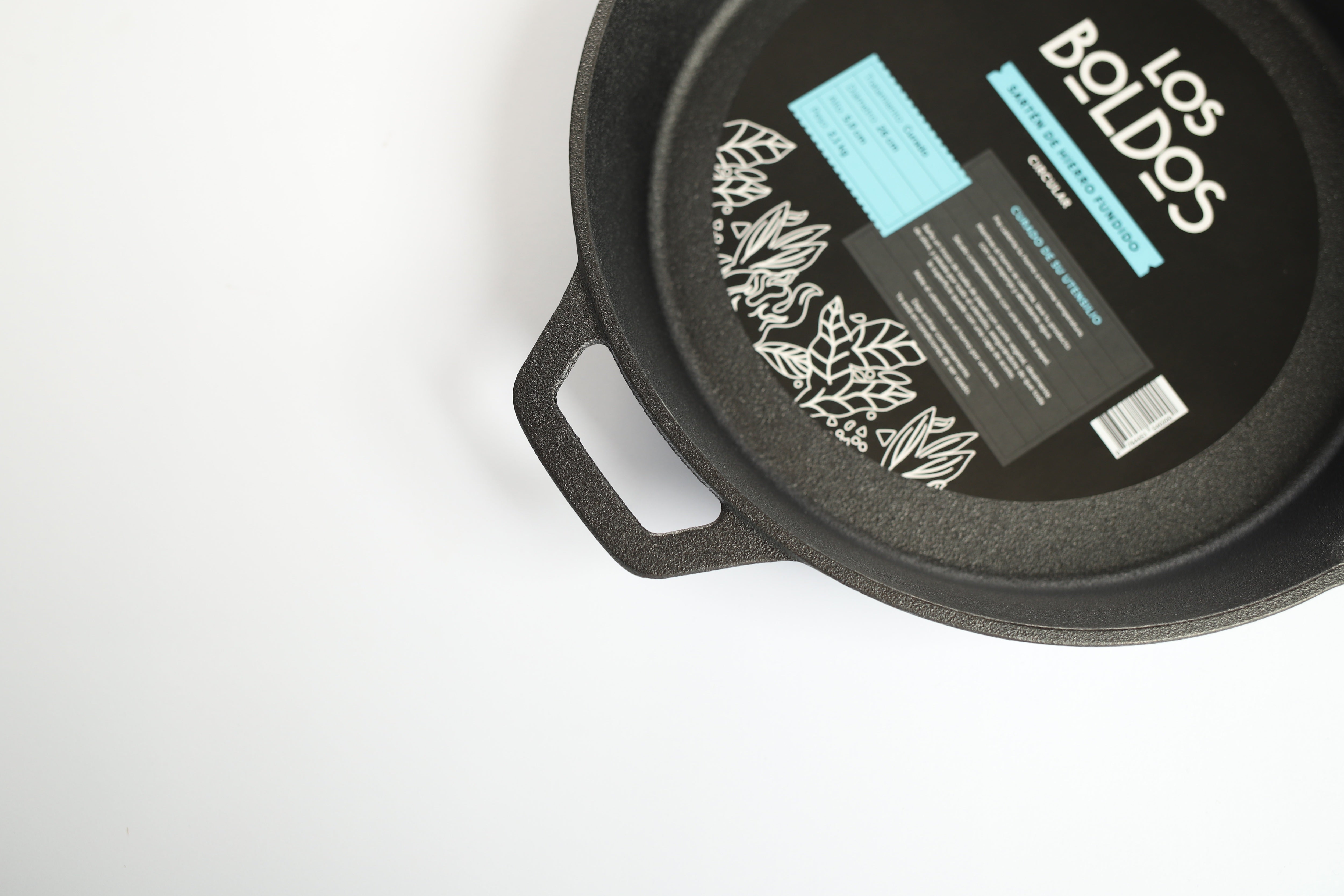 SARTÉN DE HIERRO FUNDIDO PRE CURADO LOS BOLDOS - DURADERO Y VERSÁTIL