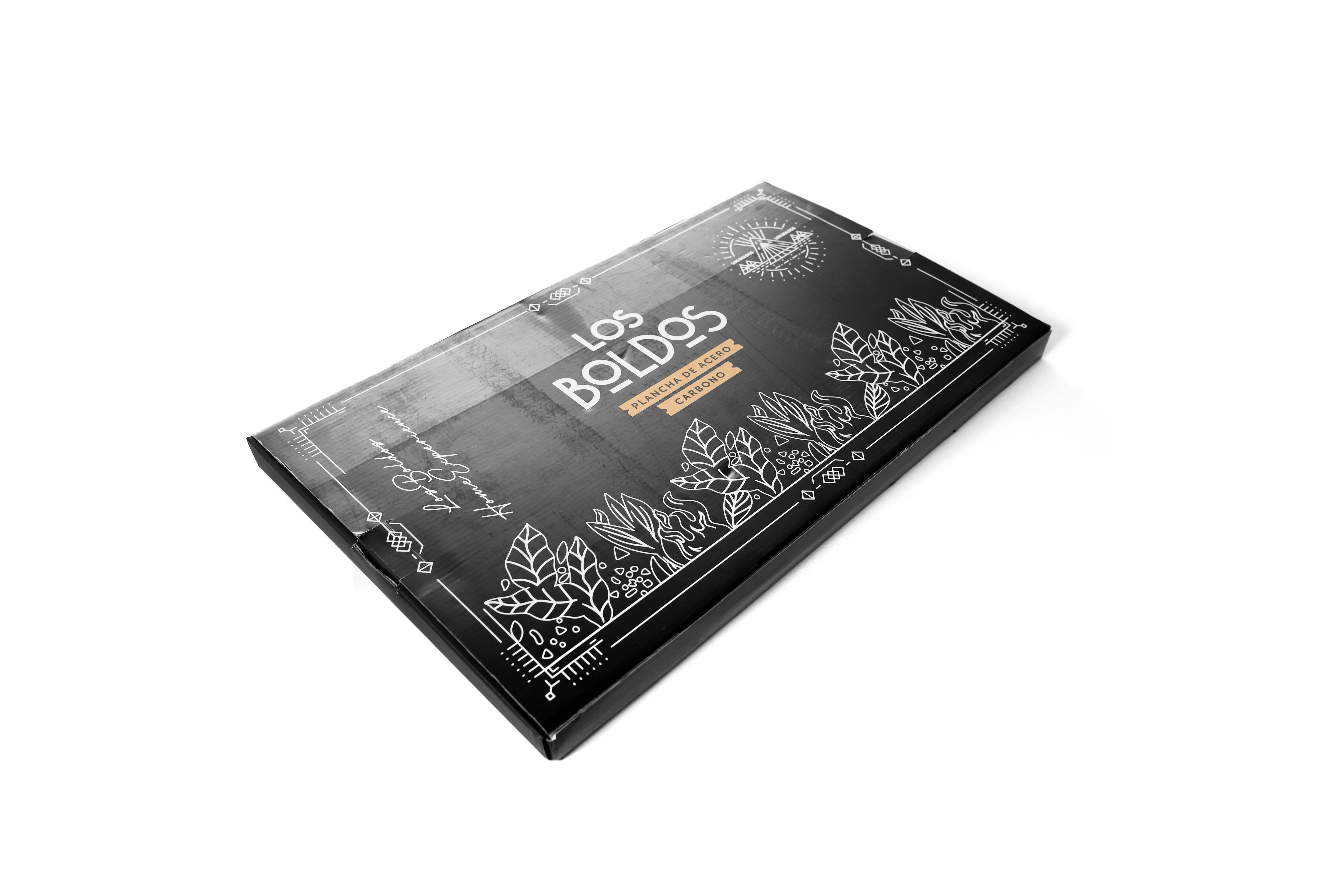 Plancha de Acero al Carbono 50x30x2,5 cm con Bordes y Asas - Profesional