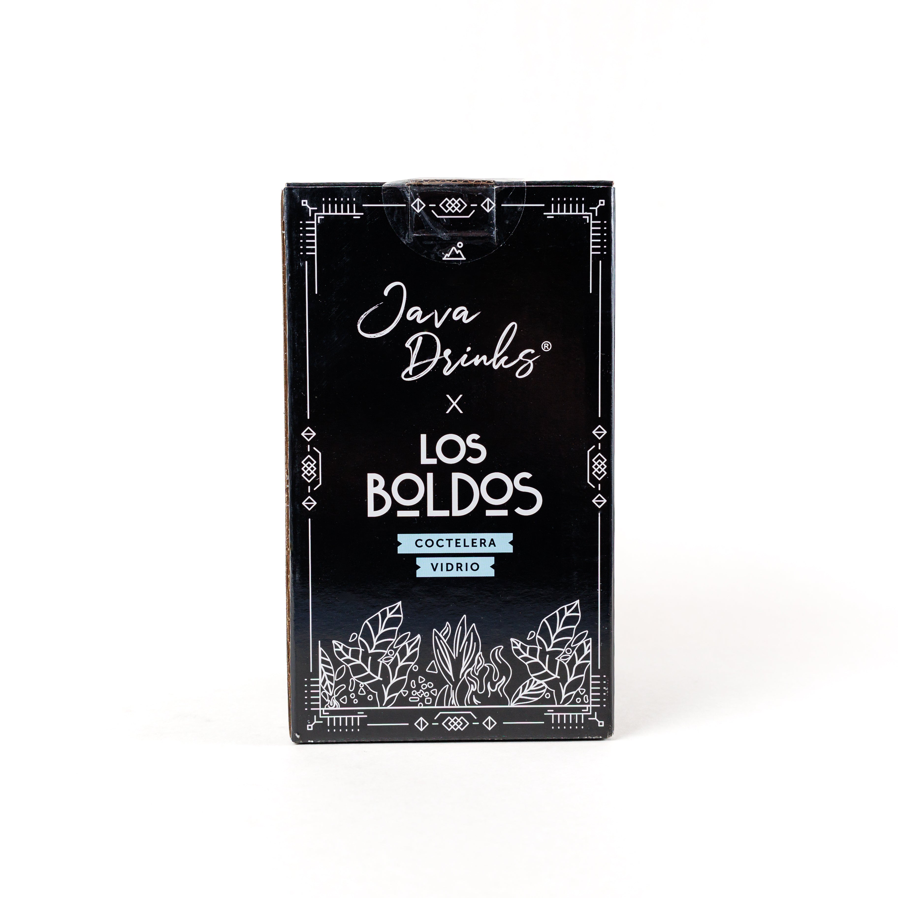 Coctelera de Vidrio 400 ml - JavaDrinks x Los Boldos - Acero Inoxidable 304 y Sello de Silicona