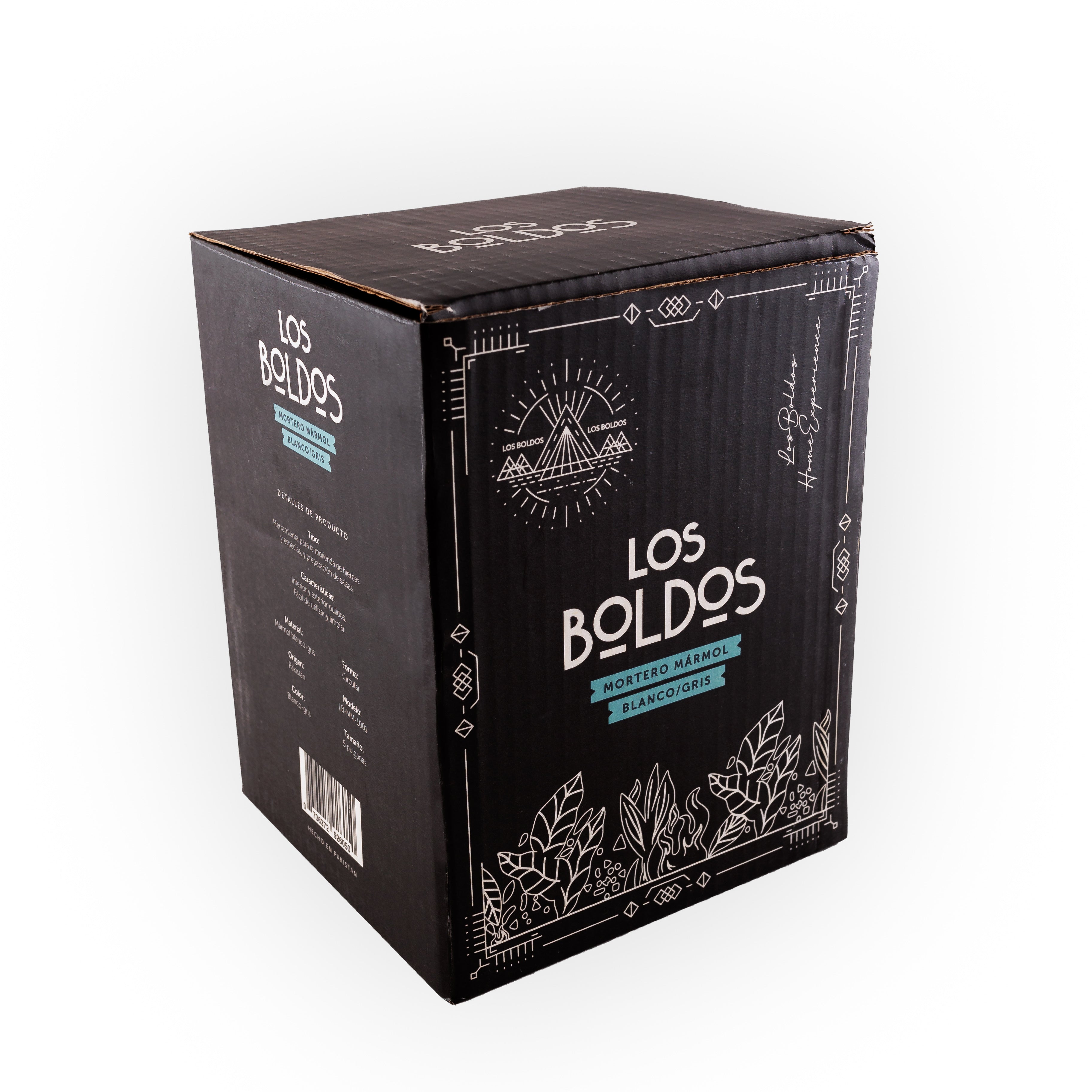 MORTERO DE MÁRMOL LOS BOLDOS - ELEGANTE Y FUNCIONAL PARA HIERBAS, ESPECIAS Y SALSAS