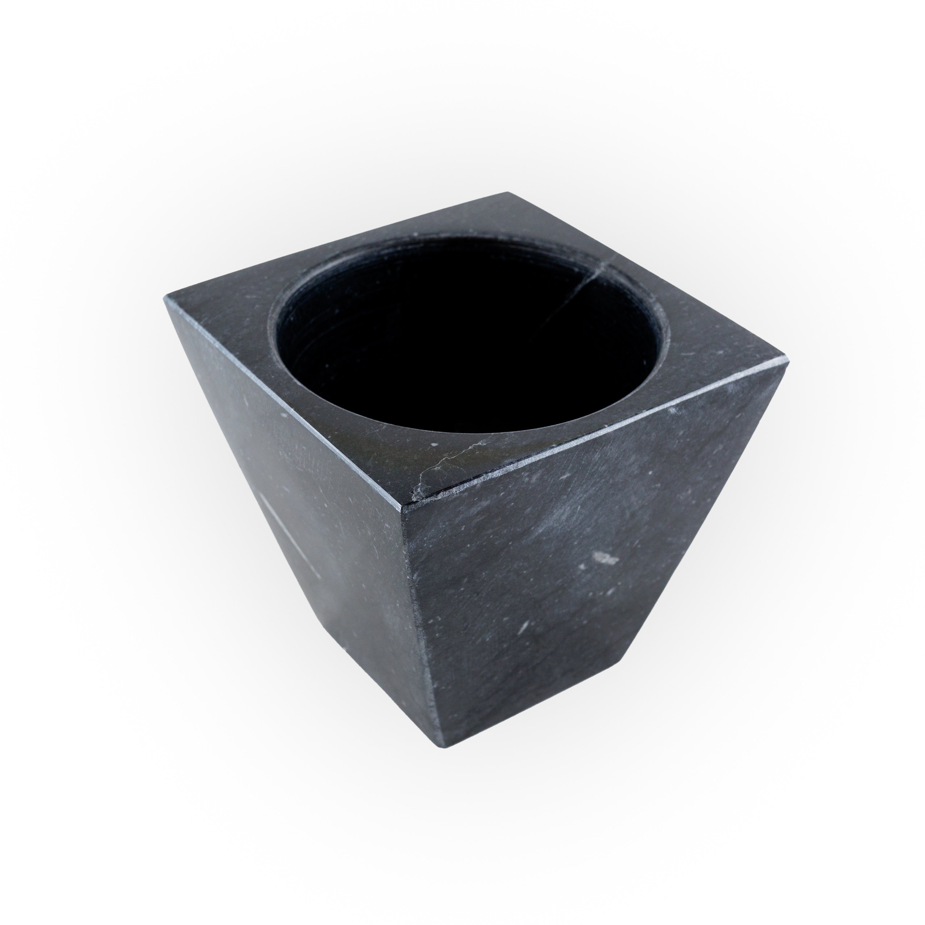 Mortero de mármol negro - trapezoidal