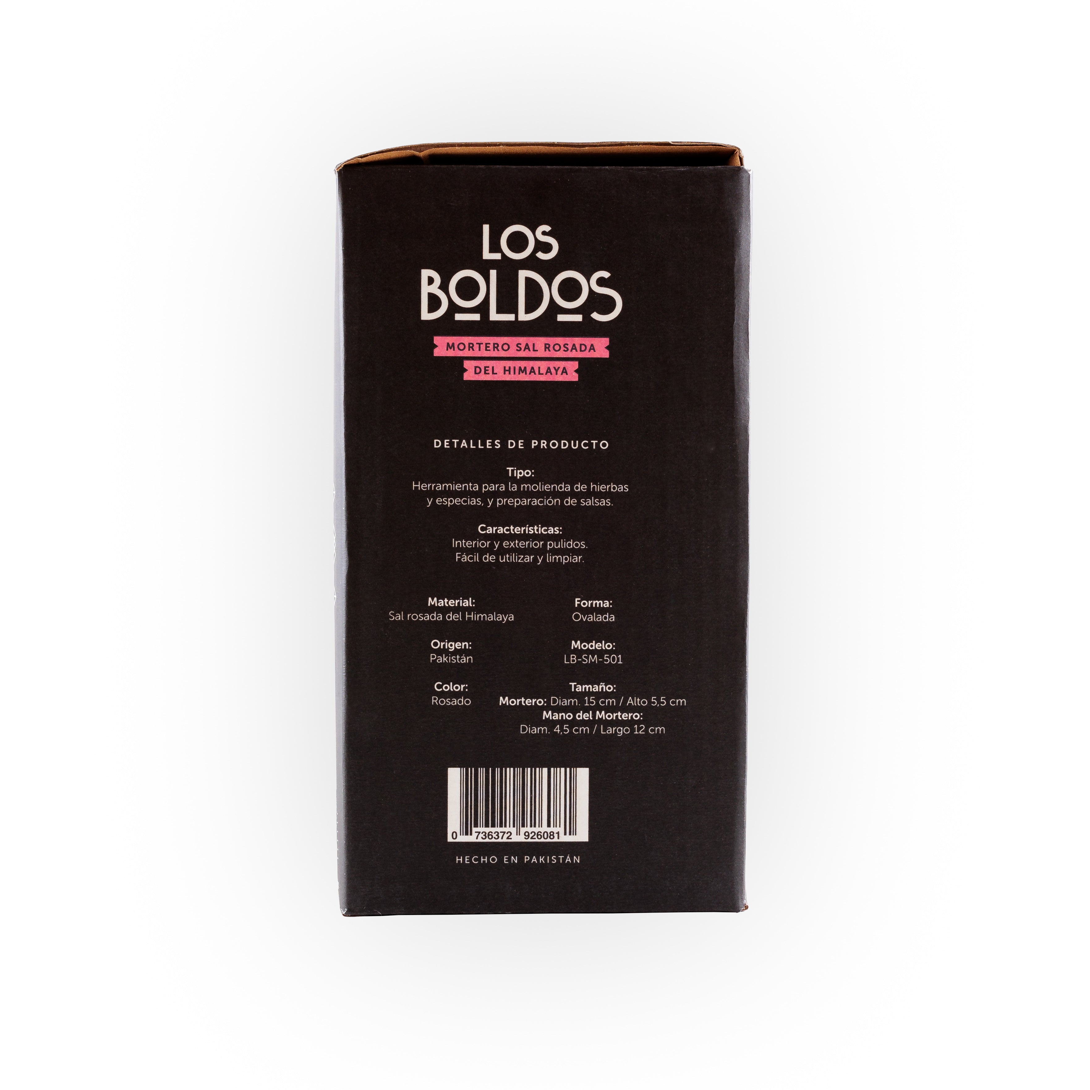 MORTERO DE SAL ROSADA DEL HIMALAYA LOS BOLDOS - ARTESANAL, FUNCIONAL Y DECORATIVO