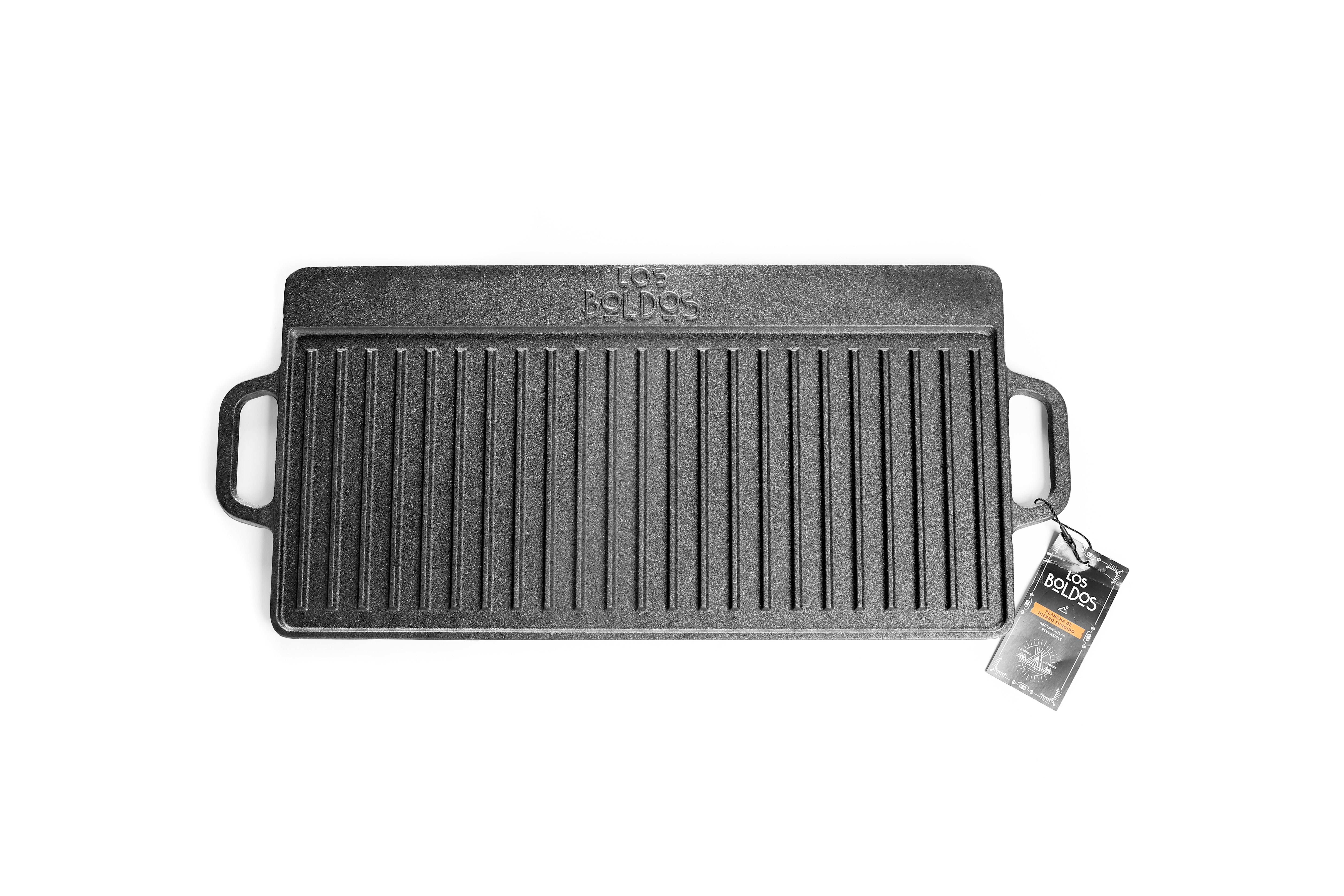 PLANCHA DE HIERRO FUNDIDO REVERSIBLE LOS BOLDOS - RECTANGULAR, ROBUSTA Y VERSÁTIL