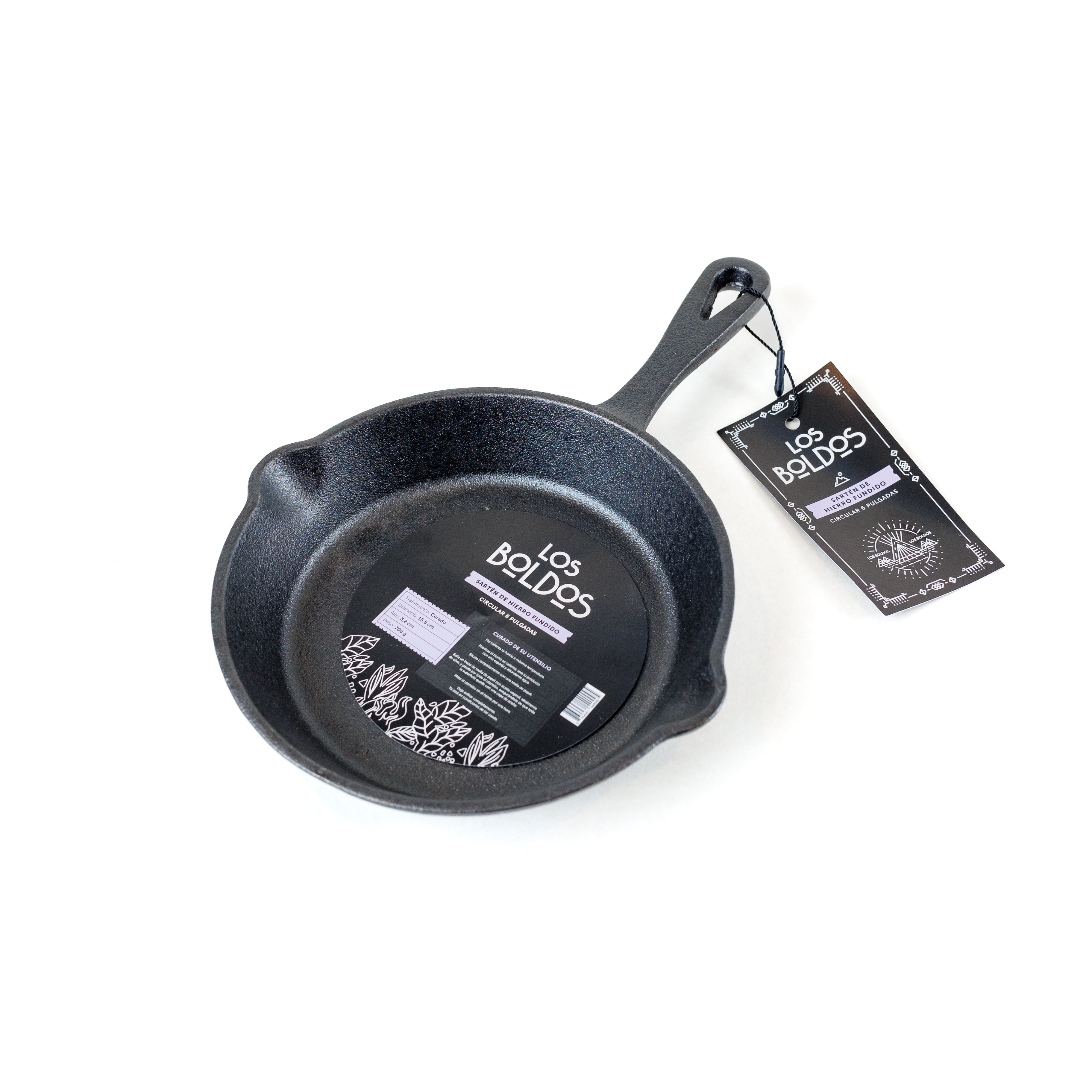 Sartén de Hierro Fundido Circular -  Ideal para Provoletas (16 cm)