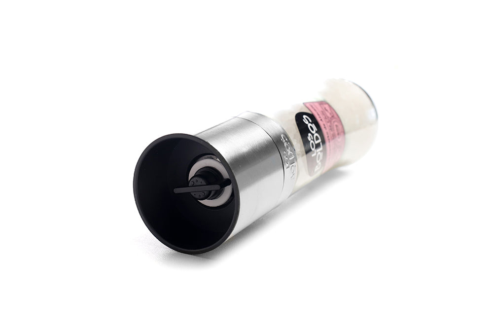 Molinillo de Sal Rosada del Himalaya Gruesa 200 g - Cabezal de Acero - Rellenable