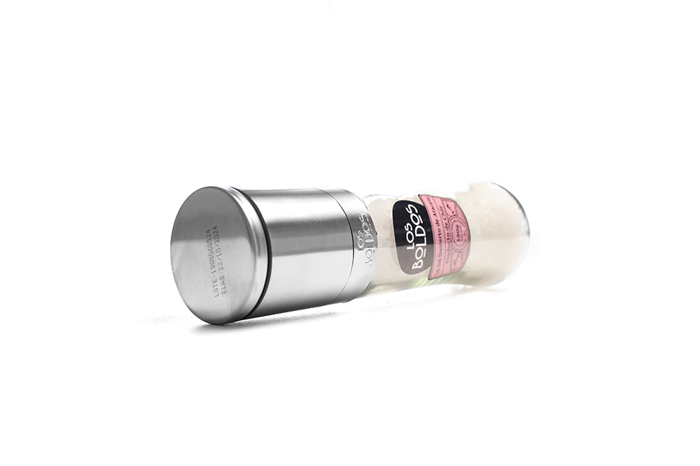 Molinillo de Sal Rosada del Himalaya Gruesa 200 g - Cabezal de Acero - Rellenable